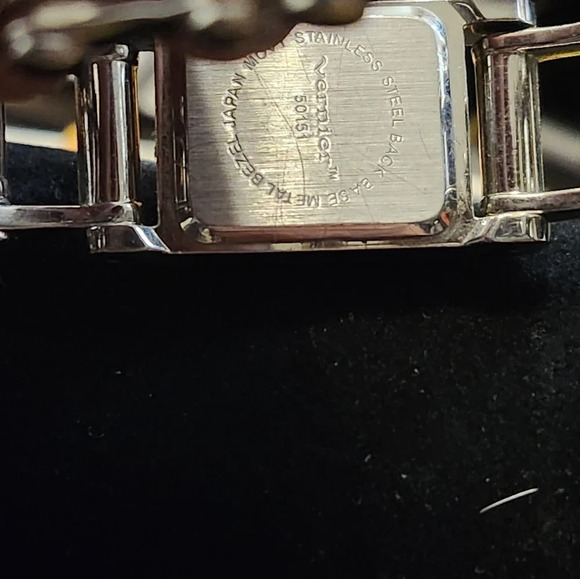 Vintage VERNIER Tank Watch Bike Chain Bracelet - Picture 8 of 8